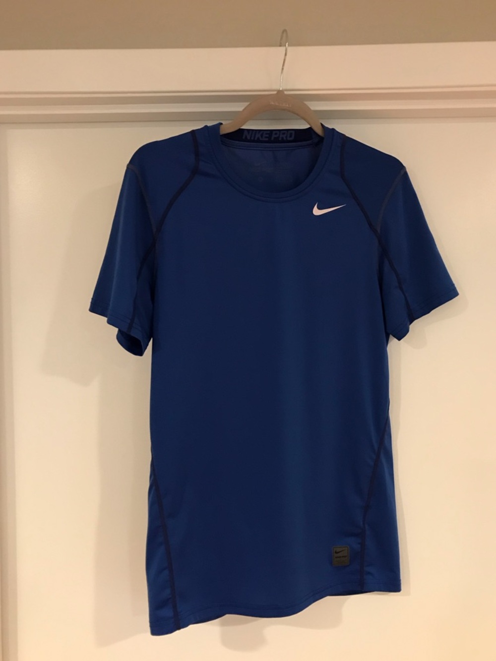 Nike Pro Dri-Fit Royal Blue Short Sleeve Shirt Size S